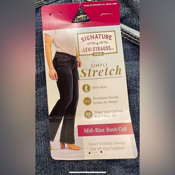 New with tags 24m LEVI STRAUSS SIMPLY Stretch Mid-Rise boot cut - Picture 2 of 10